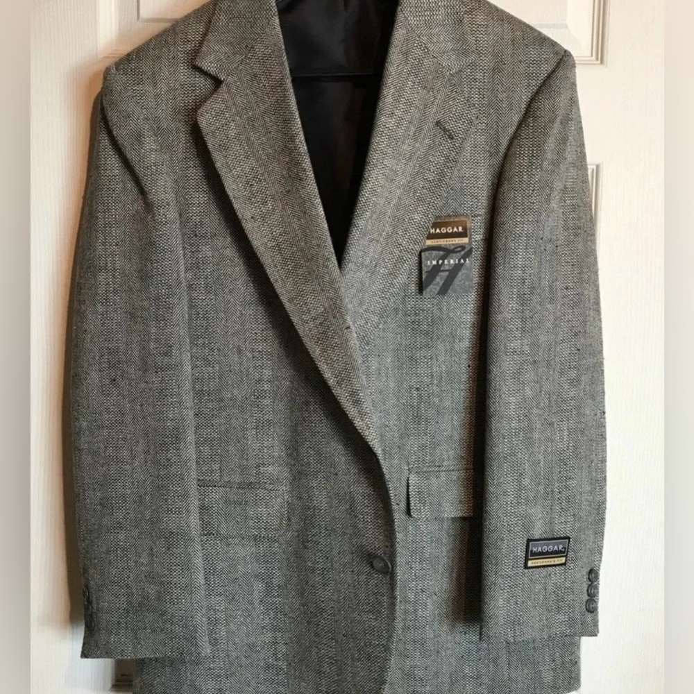 NWT Haggar Blazer Herringbone 40R Sport Coat